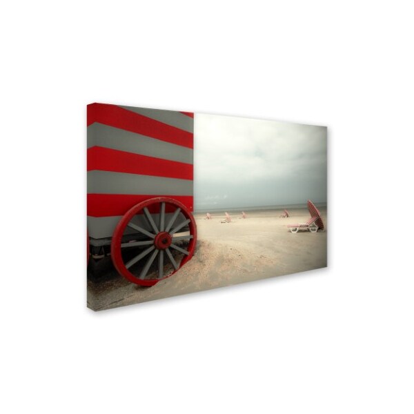 Gilbert Claes 'Red Wagon' Canvas Art,16x24